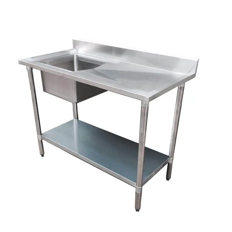 Left-Handed Single Sink Bench – 1200X600X900Mm, Modular Stainless Steel 1