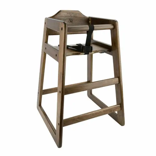 Libertyware Fully Assembled Walnut-Finish Wooden High Chair 1