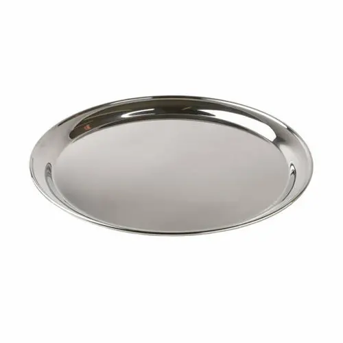 Libertyware Rst14 14-Inch Mirror-Finish Stainless Steel Round Serving Tray 1