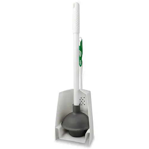 Libman Commercial 1024 3-Piece Toilet Cleaning Set: Bowl Brush + Plunger Combo 1