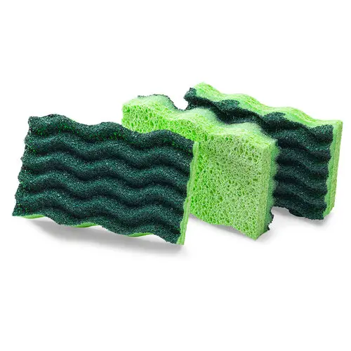 Libman Commercial 1077 Heavy-Duty Easy-Rinse Scrub Sponge – 3-Pack 1