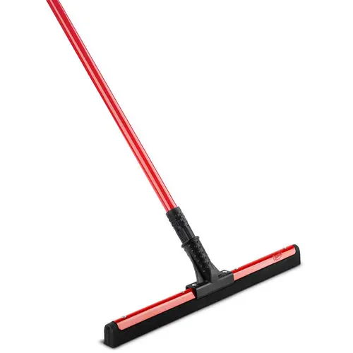 Libman Commercial 191 18" Flex-Blade Foam Rubber Floor Squeegee With 52" Steel Handle 1