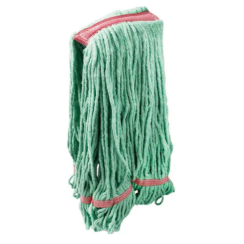 Libman Commercial 2122 Antibacterial Looped-End Wet Mop Head – 20 Oz, Green 1