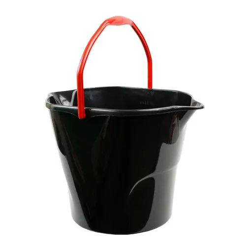 Libman Commercial 3-Gallon Black Round Utility Bucket – Heavy-Duty, Pack Of 6 1