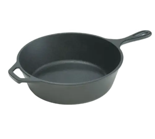 Lodge 10.25-Inch Deep Pre-Seasoned Cast Iron Skillet With Lid 1