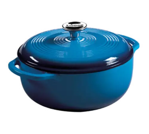 Lodge Ec4D33 4.5-Quart Blue Enameled Cast Iron Dutch Oven 1