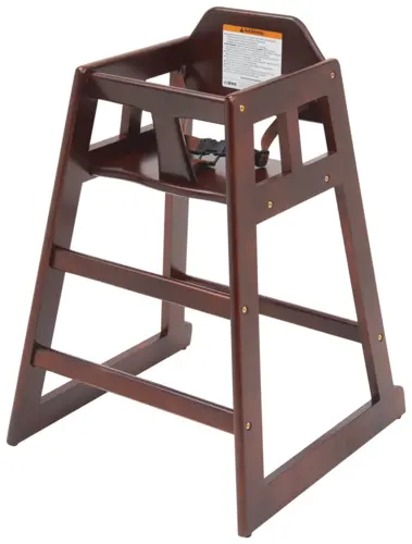 Mahogany-Finished Wooden High Chair – Fully Assembled, Winco Chh-103A 1
