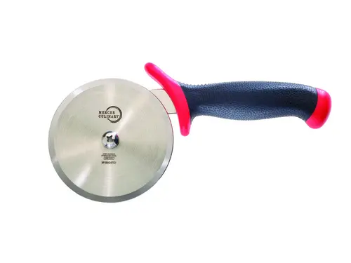 Mercer Culinary M18604Rd Millennia Pizza Cutter – 4-Inch High-Carbon Steel Blade With Ergonomic Red Handle 1
