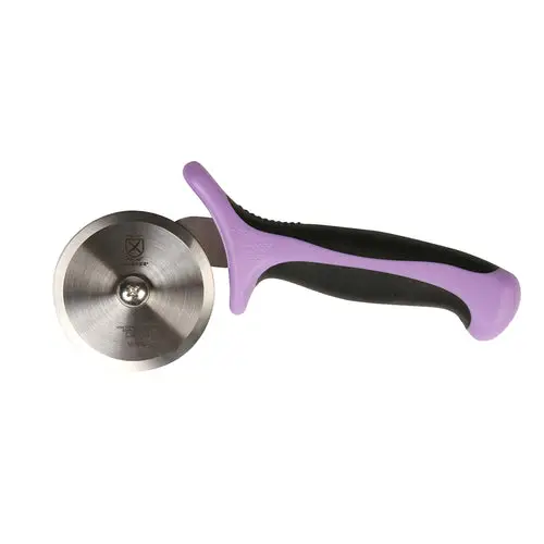 Mercer Culinary Millennia Pizza Cutter – 2-3/4" High-Carbon Steel Blade, Purple Allergen-Safe Handle 1