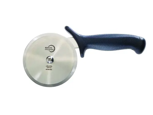 Mercer Culinary Millennia Pizza Cutter – 4" High-Carbon Steel Wheel, Matte Black Handle 1