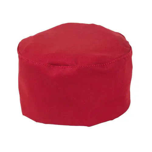 Mercer Culinary Millennia Red Baker’S Skull Cap – Pillbox Style Hat 1
