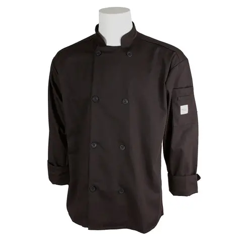 Mercer Culinary Millennia Unisex Chef Jacket – Black Cotton Blend, Size X-Large 1