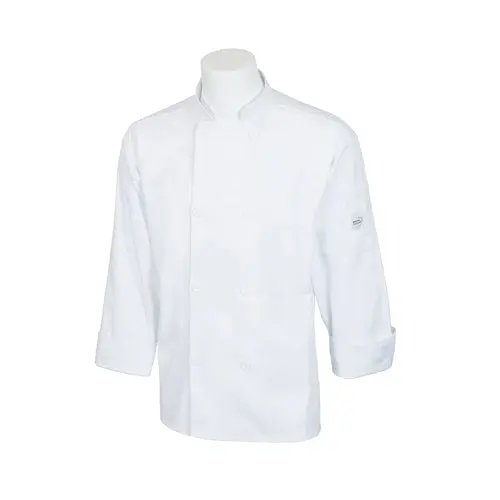 Mercer Culinary Millennia Unisex White Long-Sleeve Chef Jacket – 3X Large 1