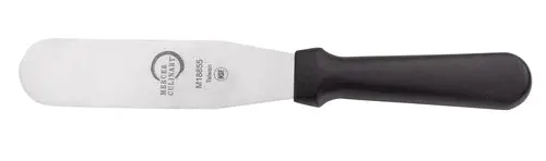 Mercer Culinary Straight Baking Spatula – 6" × 1-1/2" Blade, Black Polypropylene Handle 1