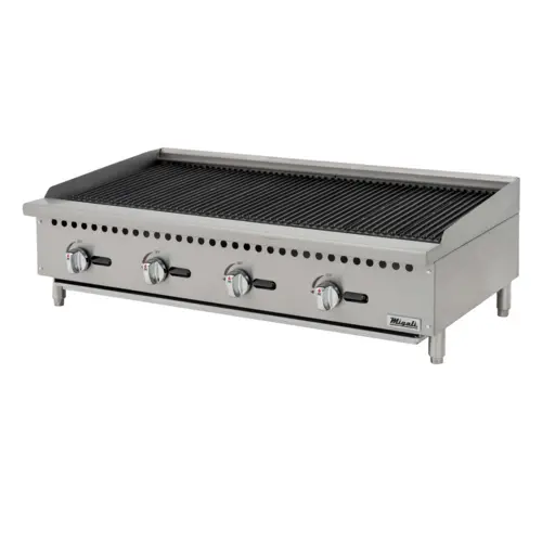 Migali C-Rb48 48-Inch Countertop Gas Charbroiler – Radiant Heat, 140,000 Btu Output 1
