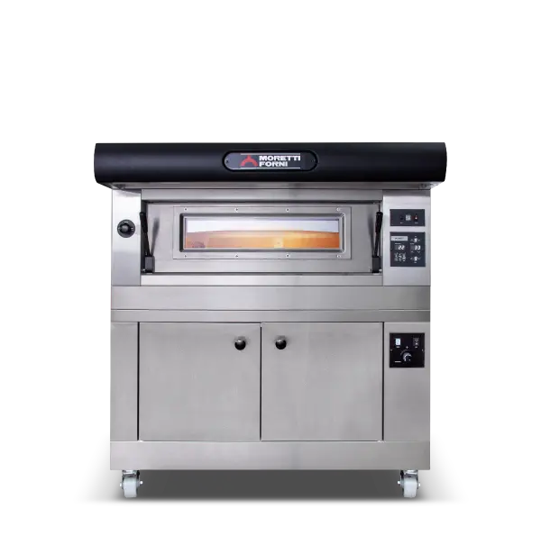 Moretti Forni Amalfi Single-Deck Pizza Oven With Proofer Base – Fits 6×35Cm Pizzas, Chamber: 950W×735D×180H Mm, Model Comp B/1/L 1