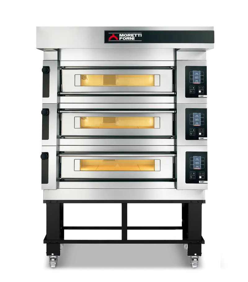 Moretti Forni Series Triple-Deck Pizza Oven On Stand – 8-Shelf (35Cm) 1