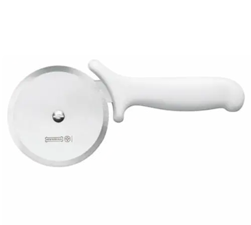 Mundial 5600 Pizza Cutter – 4-Inch Wheel Blade With White Antimicrobial Handle 1
