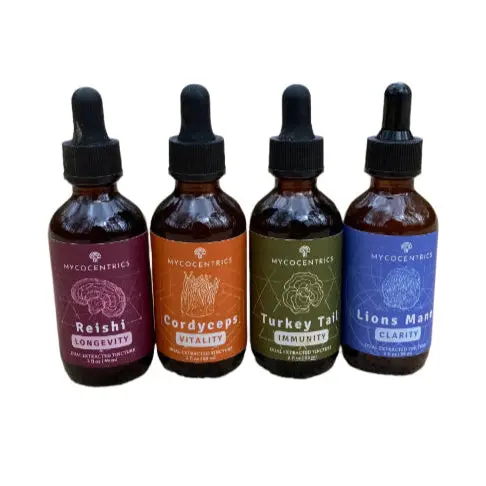 Mycocentrics Functional Mushroom Extract Tinctures – Dual-Extracted Varieties 1