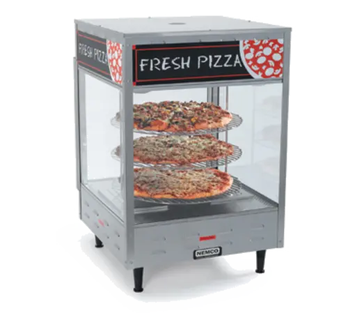 Nemco 6450 Rotating Heated Pizza Display – 3-Tier, 12-Inch Racks, 120V 1