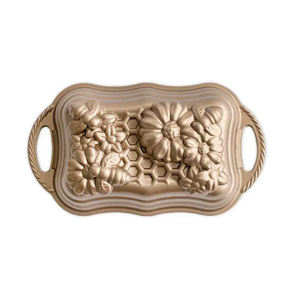 Nordicware Nonstick Honeycomb Loaf Pan – Unique Geometric Design 1