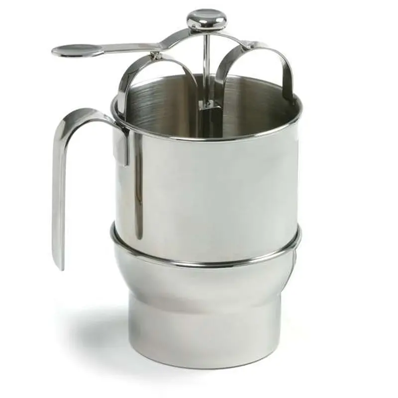 Norpro Jumbo Pancake Batter Dispenser – Stainless Steel Pouring Bottle With Stand 1