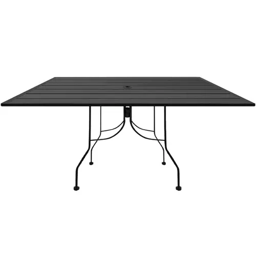 Oak Street Boardwalk 30" × 48" Rectangular Indoor/Outdoor Table With Umbrella Hole 1