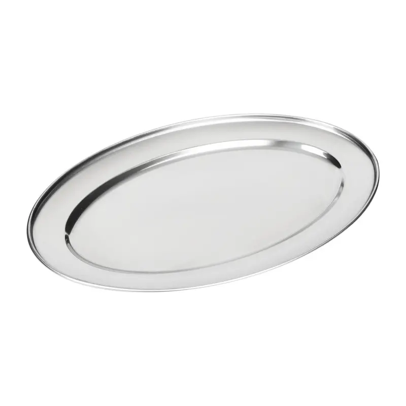 Olympia 400Mm Stainless Steel Oval Serving Tray – Commercial Grade (K365) 1