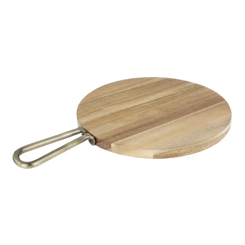 Olympia Compact Round Paddle Board – 458X305Mm Acacia & Metal Handle (Hx389) 1