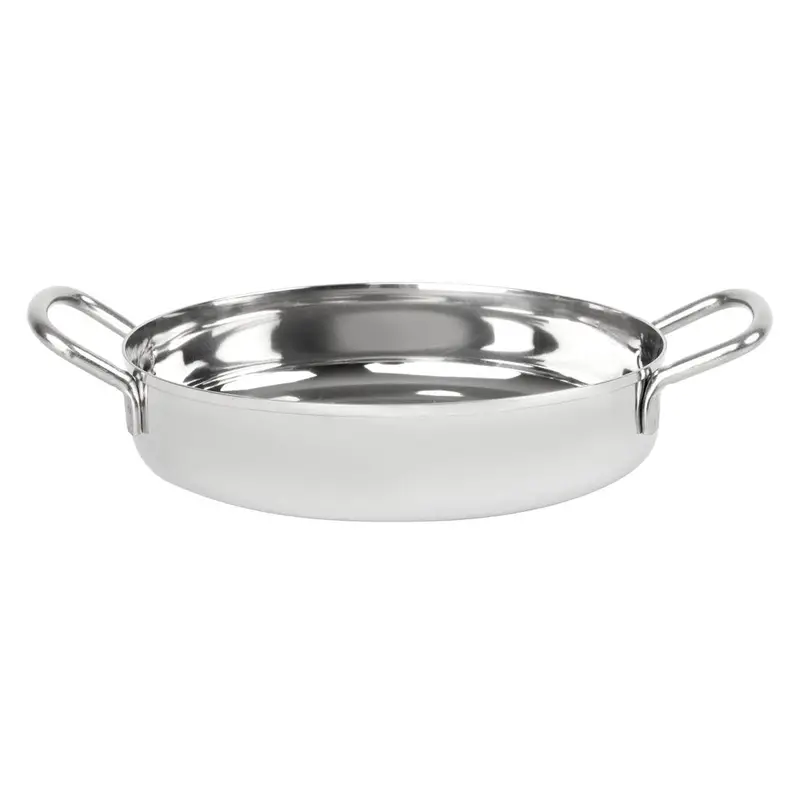 Olympia Double-Handled Stainless Steel Serving Dish – 180Mm Diameter (Hy102) 1