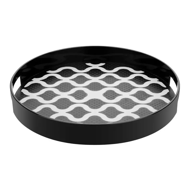 Olympia Dp664 Kristallon Non-Slip Round Tray With Handles – 300 Mm 1
