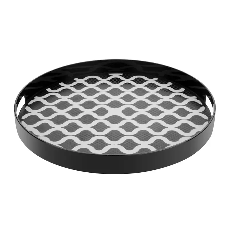 Olympia Dp666 Kristallon Non-Slip Round Tray With Handles – 405 Mm 1