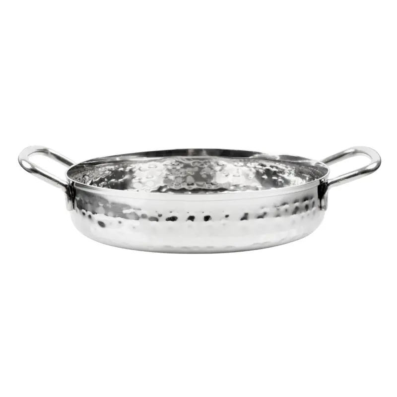 Olympia Hammered Stainless Steel Handled Appetizer Dish – 125Mm Diameter (Hy110) 1