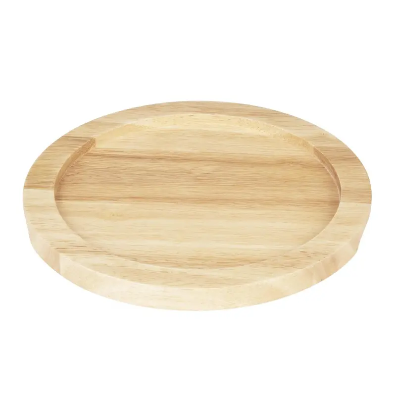 Olympia Hevea Round Serving Board For 254Mm Cast Iron Skillet 1