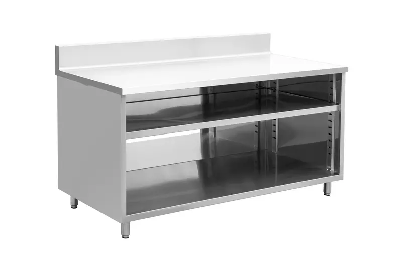 Open-Front Stainless Steel Storage Cabinet – 24" × 48" × 36"H, Model E-Cof-2448-4B416 1