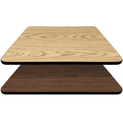 Ow2424 24-Inch Square Reversible Table Top – Oak And Walnut Melamine Finish 1