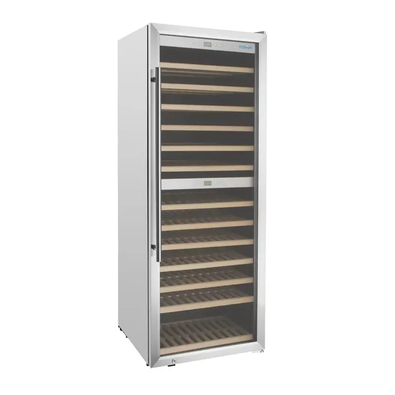 Polar G-Series Stainless Steel Dual-Zone Wine Cooler – 126-Bottle Capacity (Model Gm628-A) 1