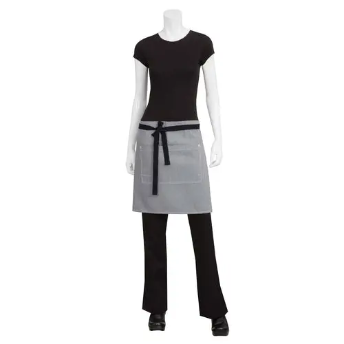 Portland Half Bistro Apron By Chef Works – Sleek Black Design 1
