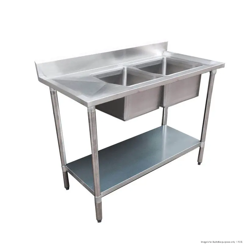 Right-Handed Double-Sink Modular Workbench – 1500×600×900 Mm 1