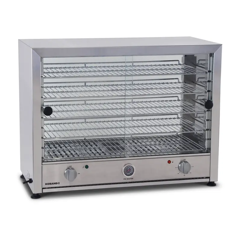 Roband Pm100Lg Dual-Sided Glass-Door Pie & Food Warmer With Interior Light – 100-Pie Capacity 1