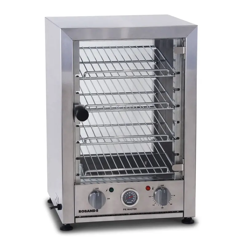 Roband Pm25 Hinged-Glass Pie & Food Warmer – 25-Pie Capacity 1