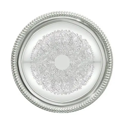 Round Chrome-Plated Serving Tray – 14" Diameter, Winco Cmt-14 1