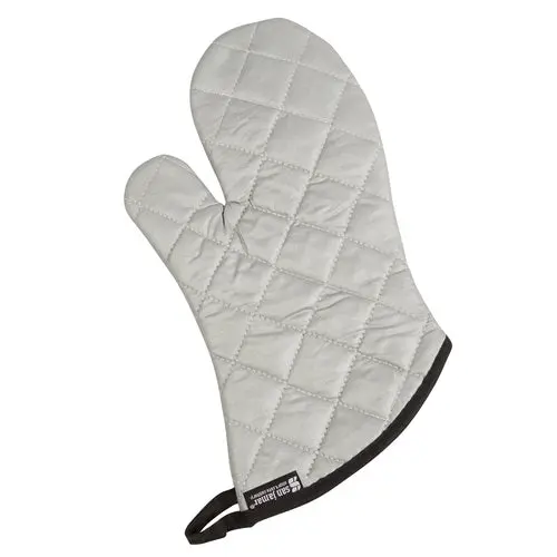 San Jamar 801Sg13 13-Inch Silver Silicone-Coated Oven And Freezer Mitt 1