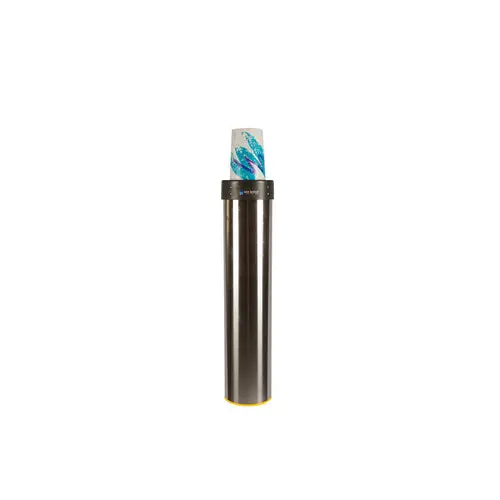 San Jamar C3500Eh Large Surface-Mount Cup Dispenser – 32–46 Oz Capacity, Stainless Steel 1