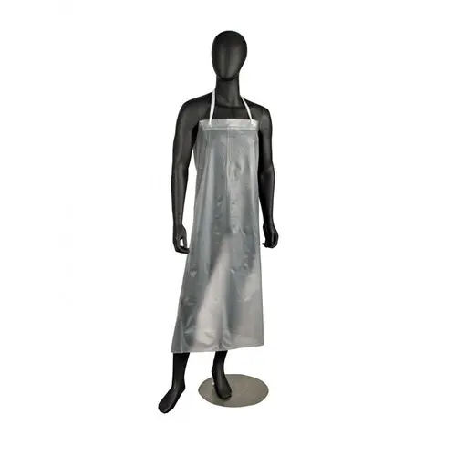 San Jamar Clear Vinyl Dishwashing Apron – 12-Mil Bib-Style Protection 1
