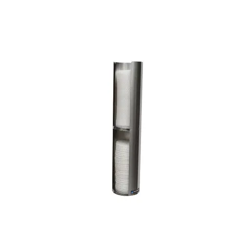 San Jamar L3502 Dual-Lid Wall Mount Dispenser – 24–46 Oz Capacity, Stainless Steel 1
