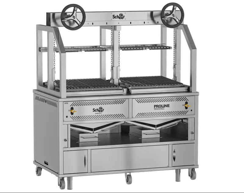 Scheer Lv675A-1200 Twin-Wheel Lift Parilla Grill – Lava Rock, 1200Mm Wide 1