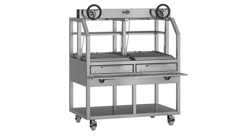 Scheer P675-1200 Charcoal & Wood Parrilla Grill – 1200Mm Wide – 675 Series 1