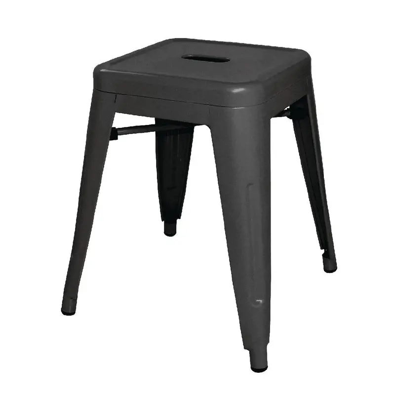 Set Of 4 Black Bolero Low Metal Bar Stools – Model Dl880 1