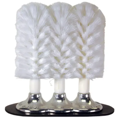 Spill-Stop 543-00 Triple-Glass Brush With Cast Metal Base 1
